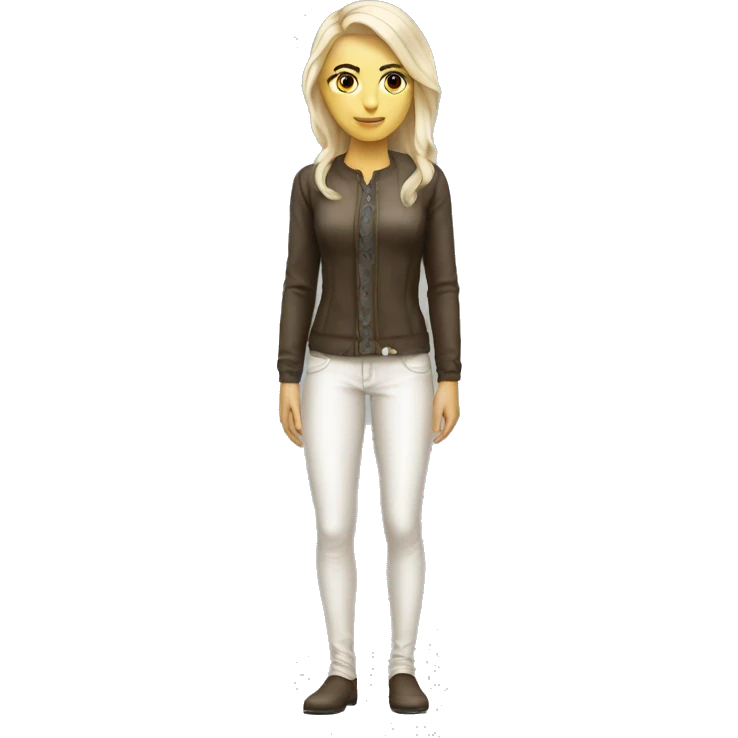 female slavic blonde white skinny legend full length  emoji