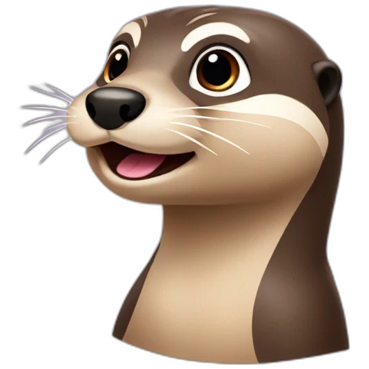 mignonne loutre indien emoji