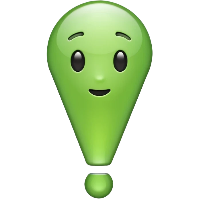 make exclamation mark in light green color emoji emoji