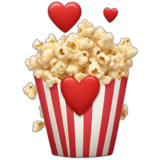 Popcorn and heart emoji