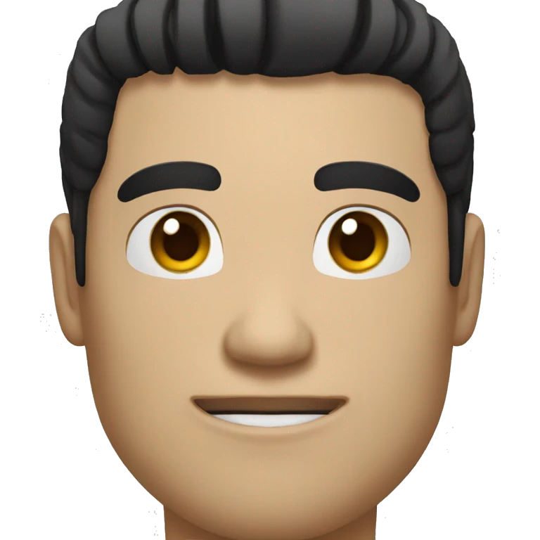 kickboxing white man with black hair emoji