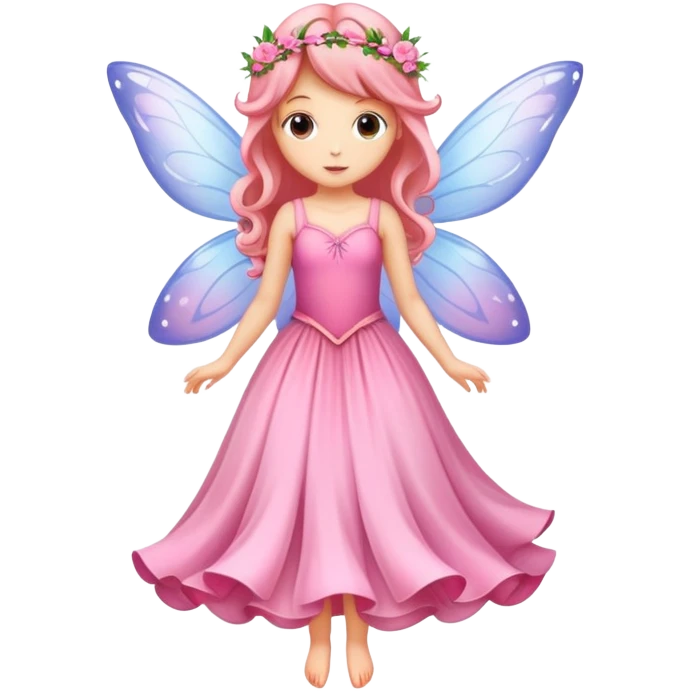 fairy with dress pink  emoji