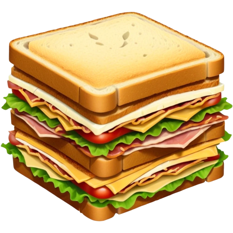 tall layered club sandwich with visible slices emoji