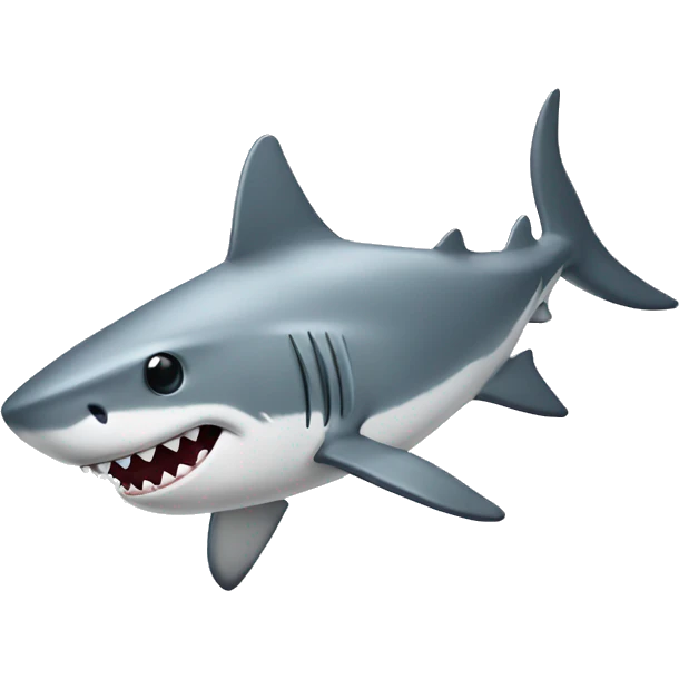 Shark with white coat emoji