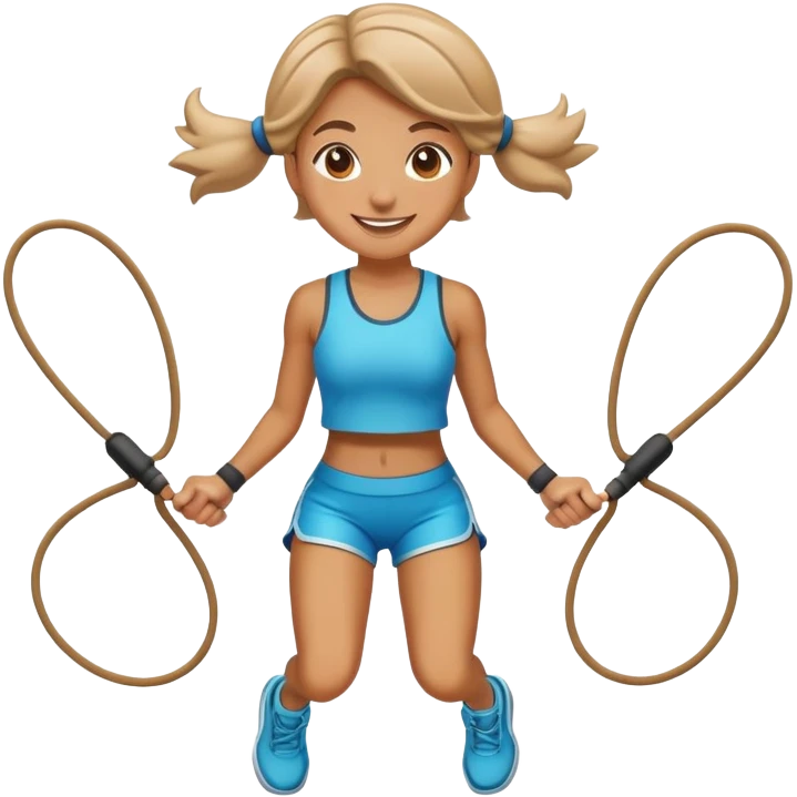 Girl jumping rope emoji