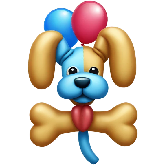 Simple classic balloon dog emoji