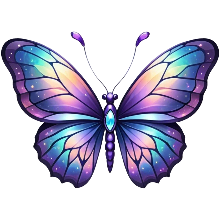 Shiny Nebula Crystal Butterfly emoji
