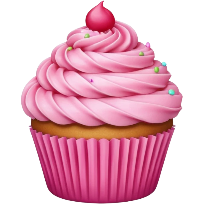 Cupcake with pink icing emoji