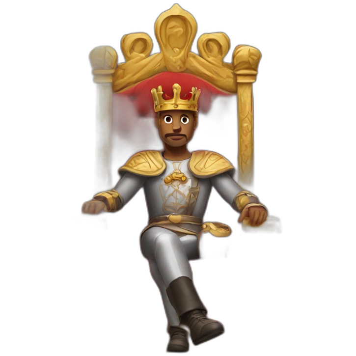 king sitting on a throne emoji
