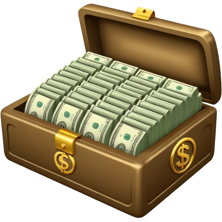 a bank with money emoji