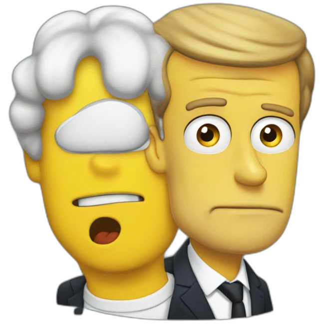 Emmanuel Macron en simpson emoji