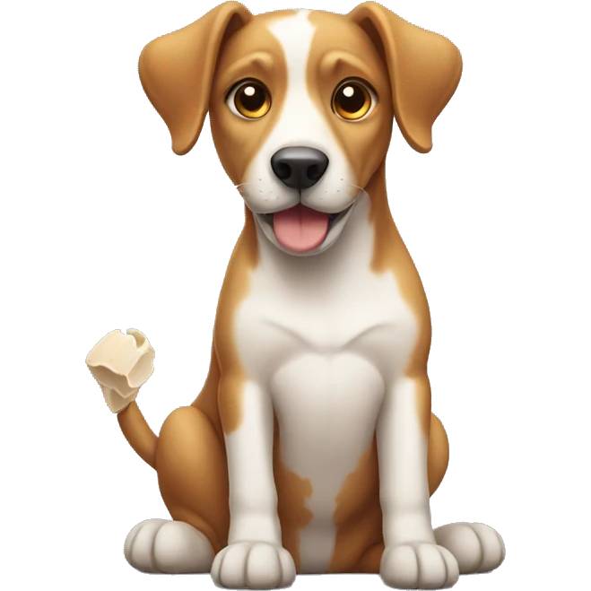 Dog with a bone  emoji