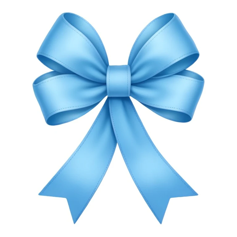 Cute baby blue ribbon emoji