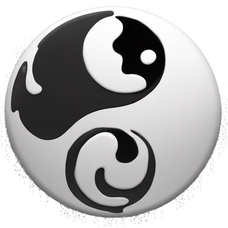 Ying-Yang black white version  emoji