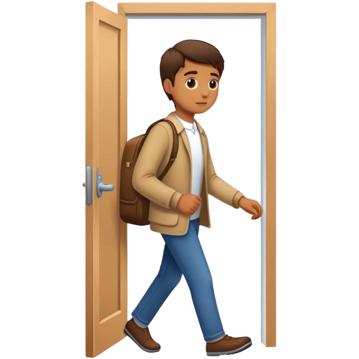 person walking out of the door emoji