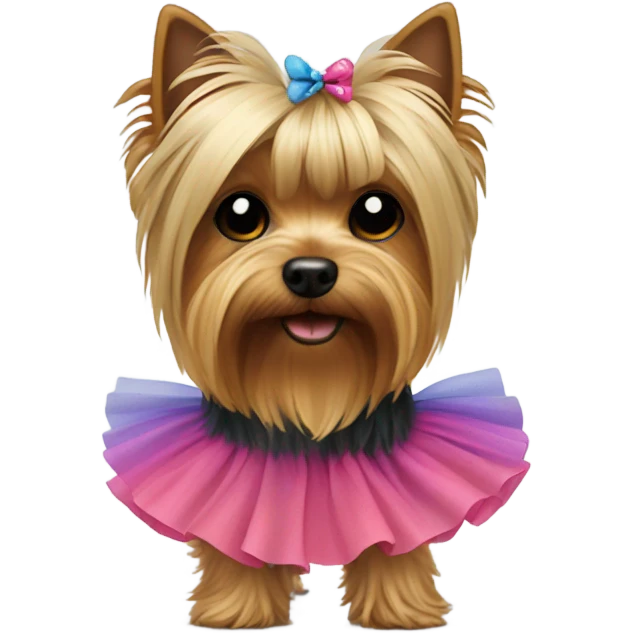 yorkie in tutu emoji