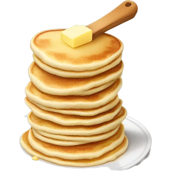 Butter pancakes with powder  emoji