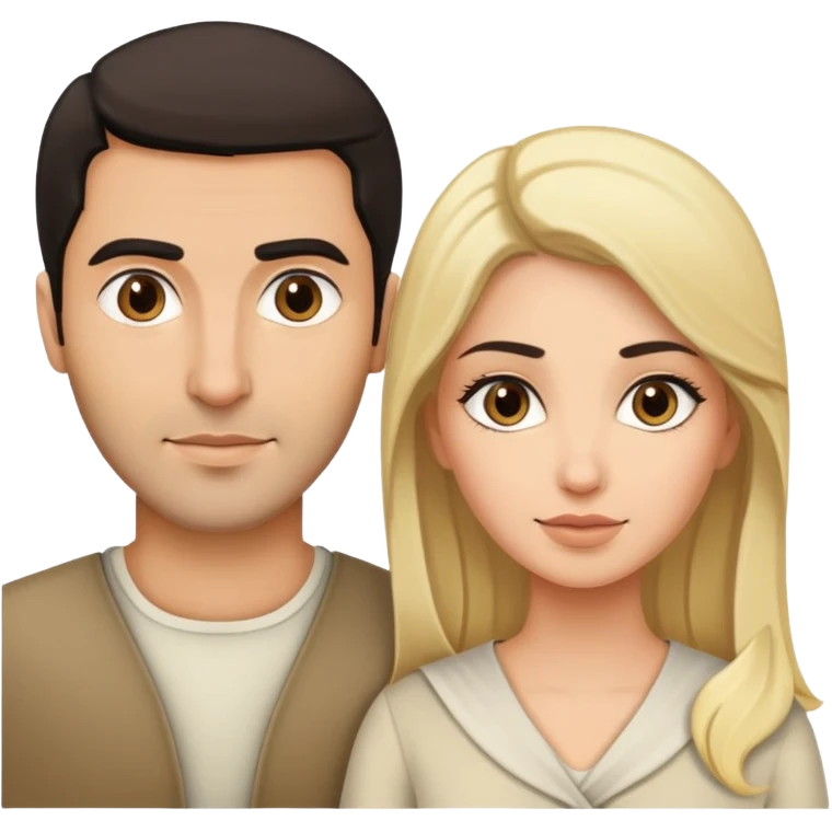 couple with arabic man and blondie girl emoji