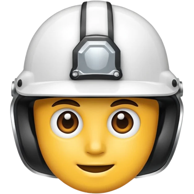 Casco blanco  emoji