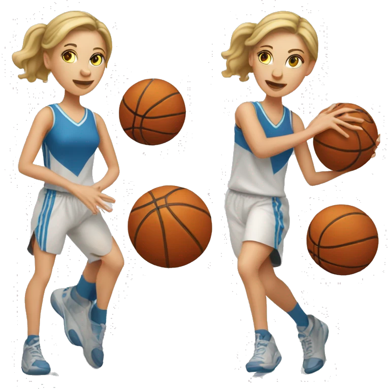 A 30-year-old white woman playing basketball emoji