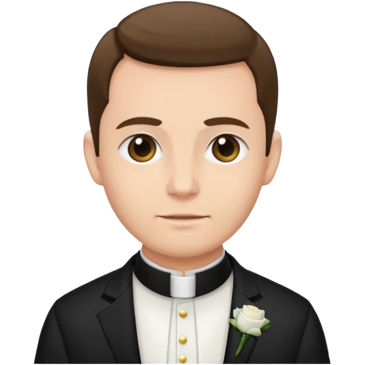 The priest presiding over the wedding emoji