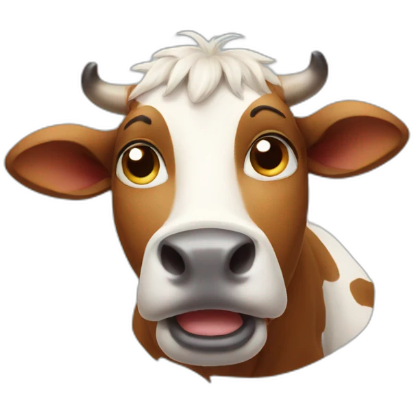 Questioning cow emoji