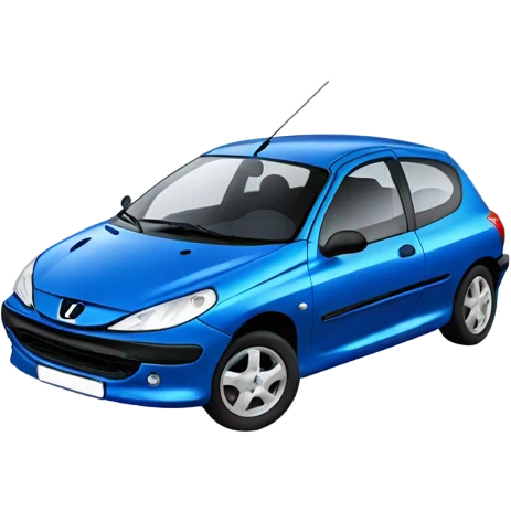 Peugeot 206 in blue emoji