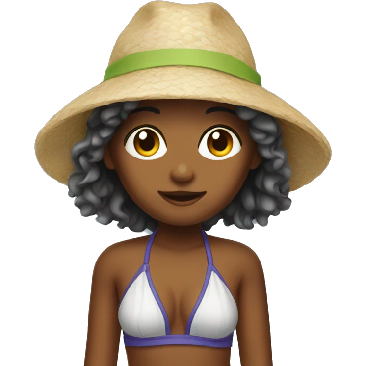 Beach girl emoji