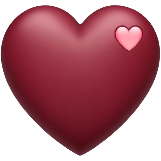 Zen data Burgundy heart emoji
