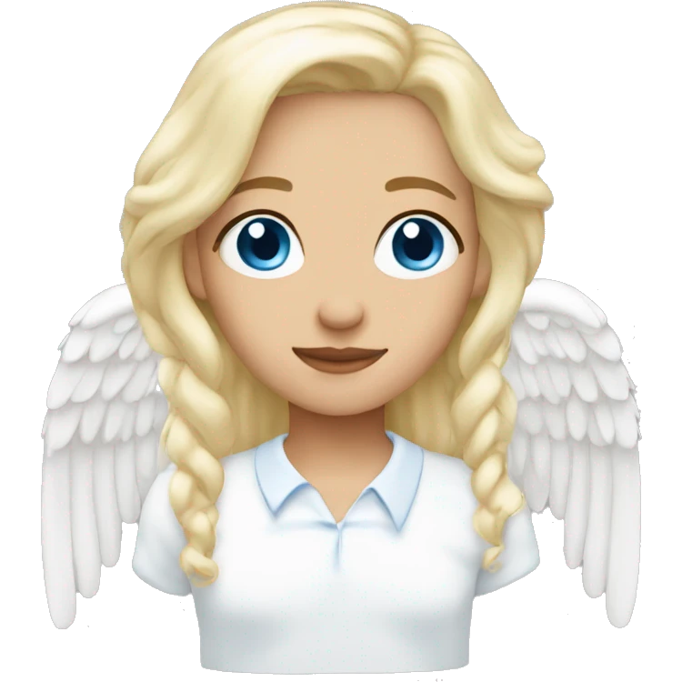 Angel white blonde blue eyes emoji