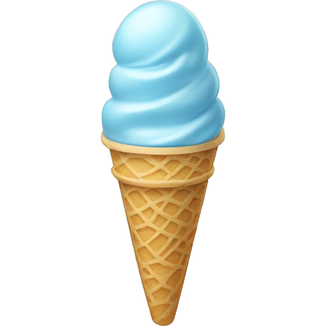 light blue ice cream  emoji