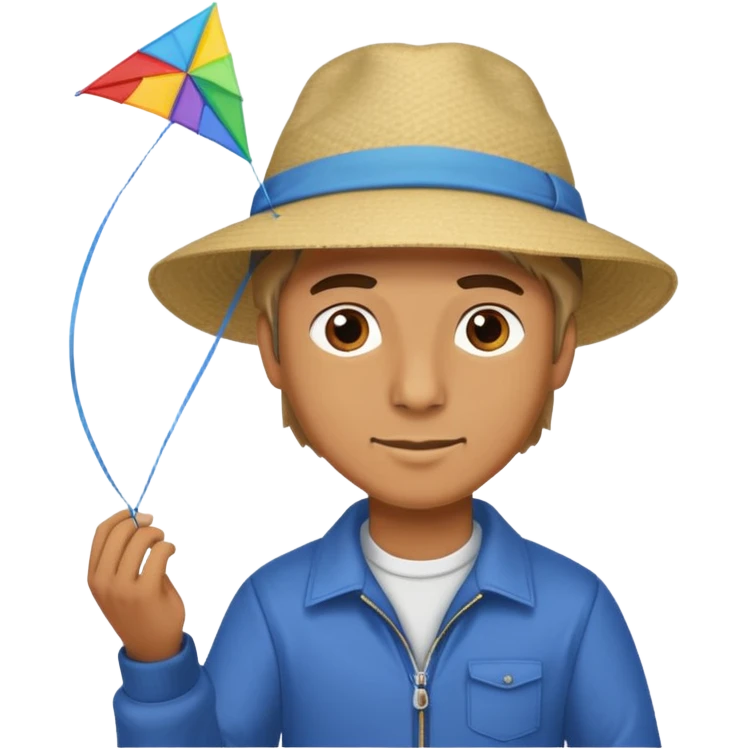 man making a kite emoji