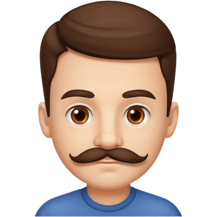 mustache Young boy,Big mustache.
negative: Dont use same face. emoji