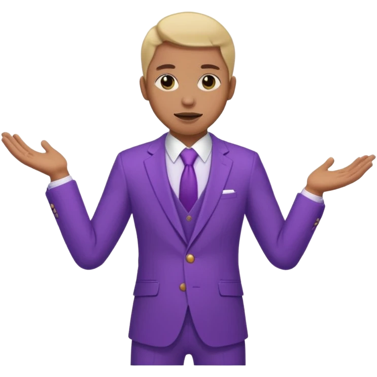 purple  suit emoji