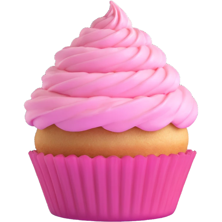 cupcake with pink icing emoji