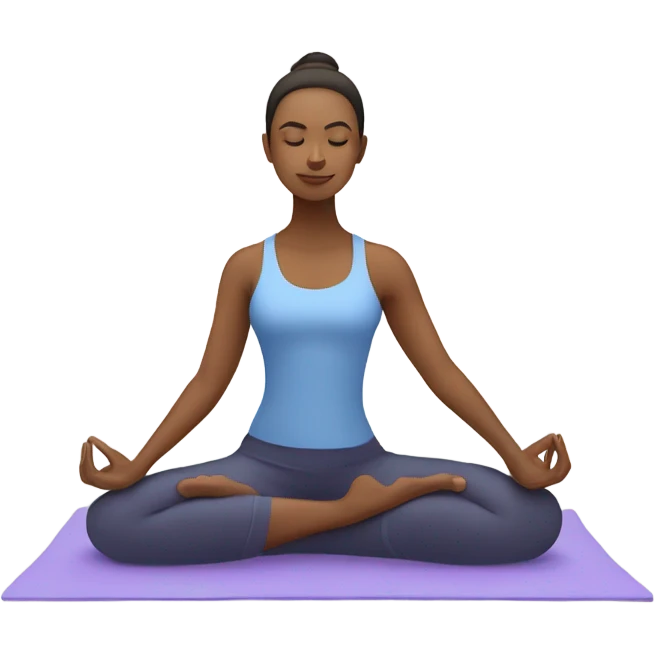 Woman doing yoga emoji