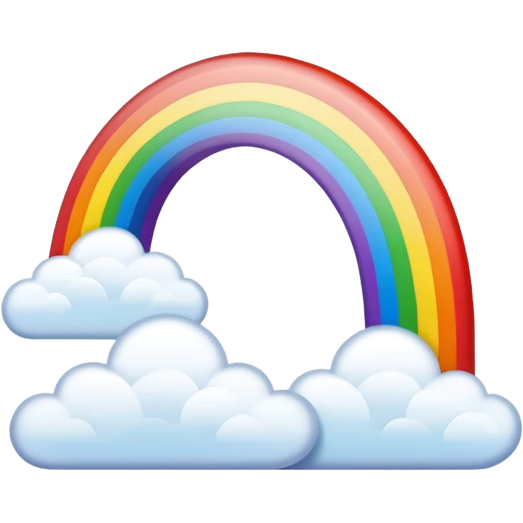 A bright rainbow arching over drifting clouds.






















































 emoji