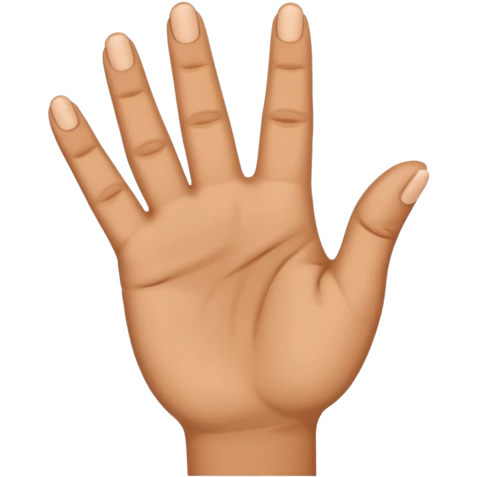 yvl hand sign, just have all five fingers out, besides ring finger and pinky  emoji