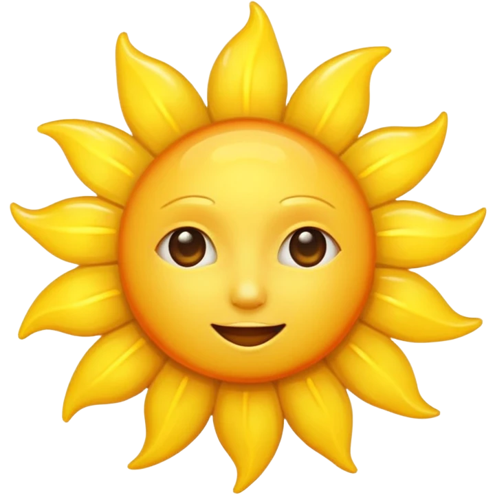 Sun, no face emoji