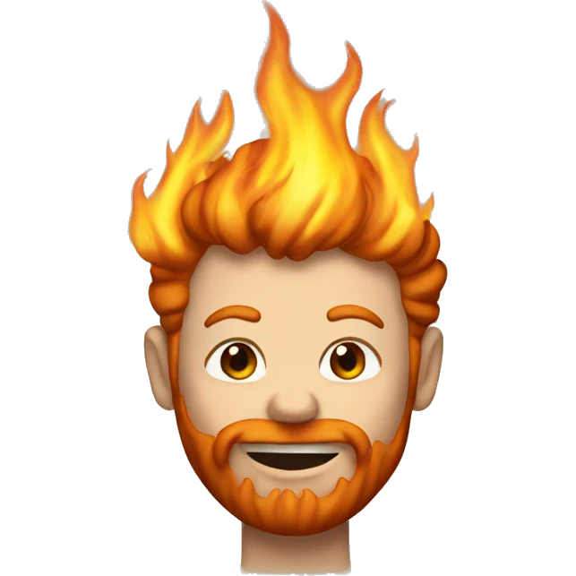 Ginger in flammes emoji