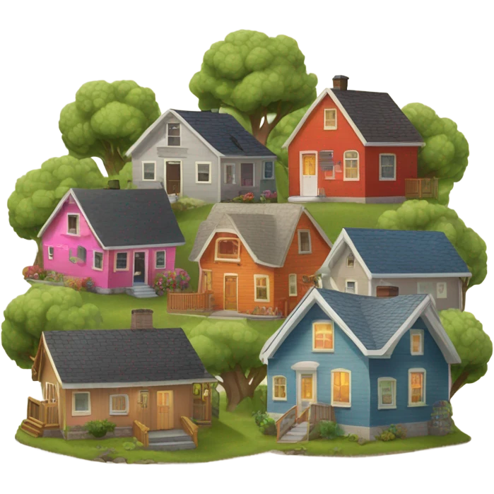 Tiny house village emoji