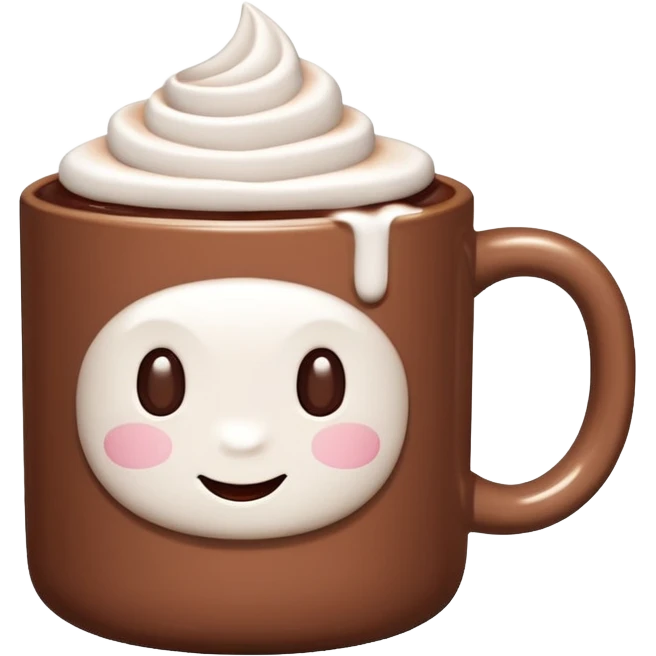 white mug of hot chocolate emoji