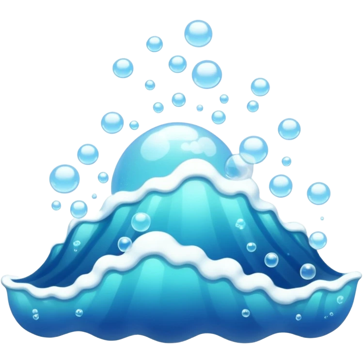 An ocean with a lot of bubbles errupting from it emoji