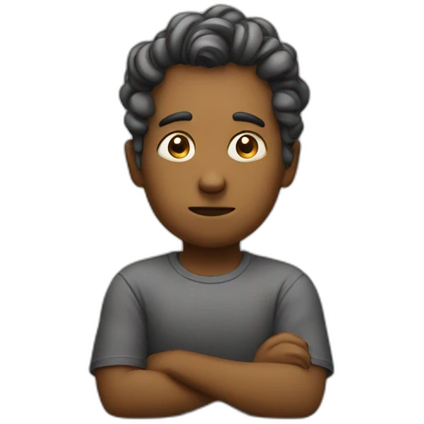 emoji doing a thinking pose emoji
