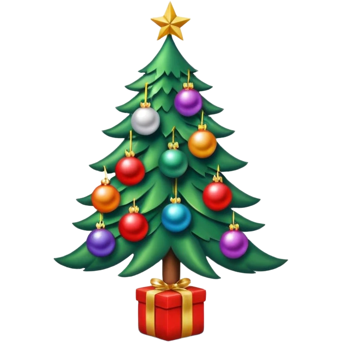 Árvore de natal,bolas de colocar na árvore, presente  emoji
