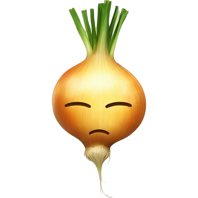 onion as a sun emoji