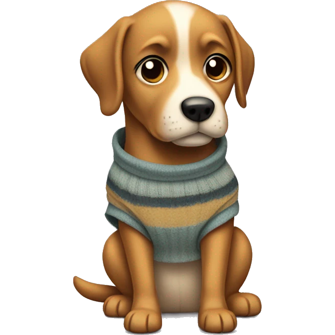 Perro usando suéter  emoji