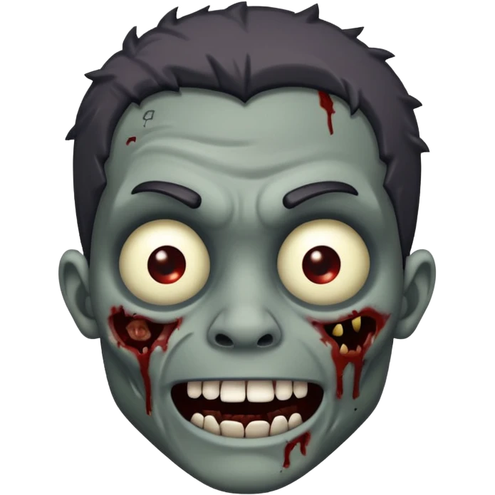 make a black man zombie with a sarcastic smile  emoji