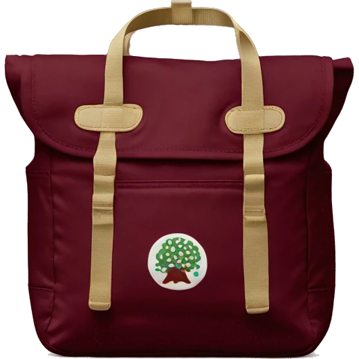 fjallraven kanken maroon tote bag emoji
