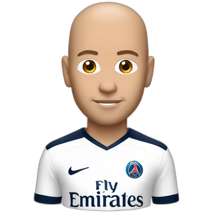 zidane head with a psg shirt emoji